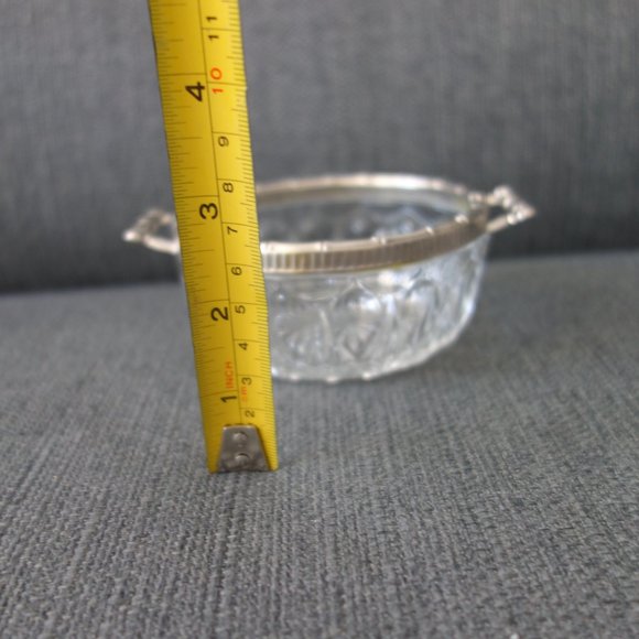 Vintage Fancy Bowl with Metal and Handles - Picture 10 of 10